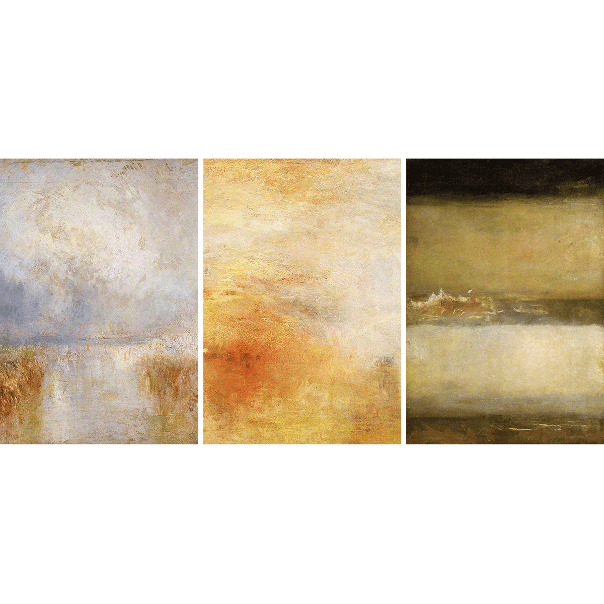 Seascapes - Set of 3 prints by J.M.W. Turner - Wall Art Photo Poster P 