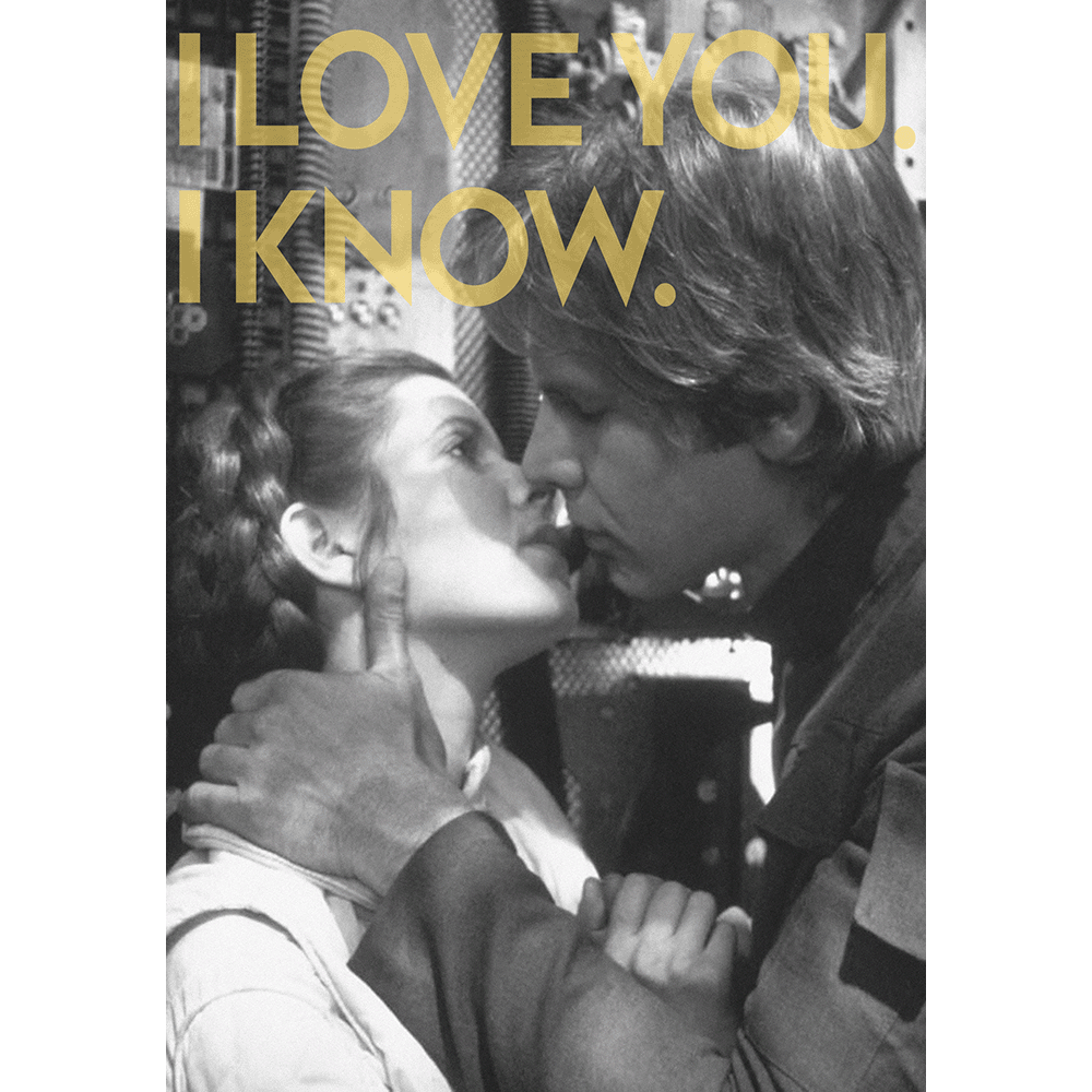 Han and Leia I love you. I know Movie Wall Art Wall Art Photo