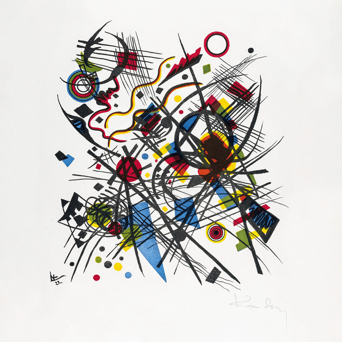 Lithograph for the Fourth Bauhaus Folder 1922 by Wassily