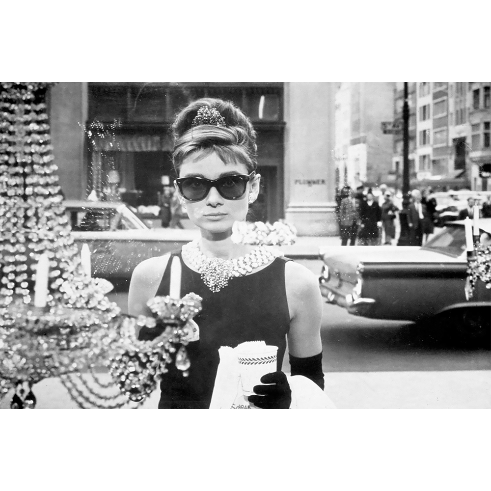 Audrey Hepburn Breakfast at Tiffany's Restaurant Wall Art Wrapped Fr — free download