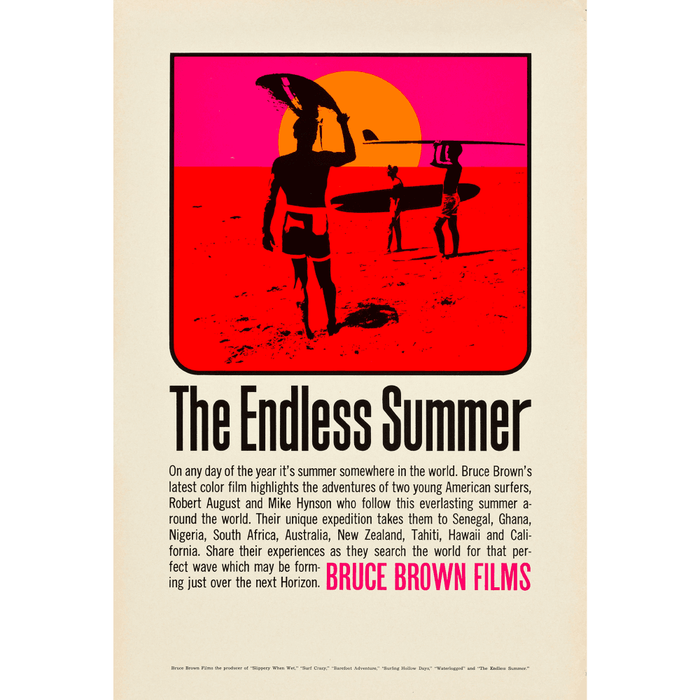 The Endless Summer Surfer Vintage Movie Art (1966) Wall The Art
