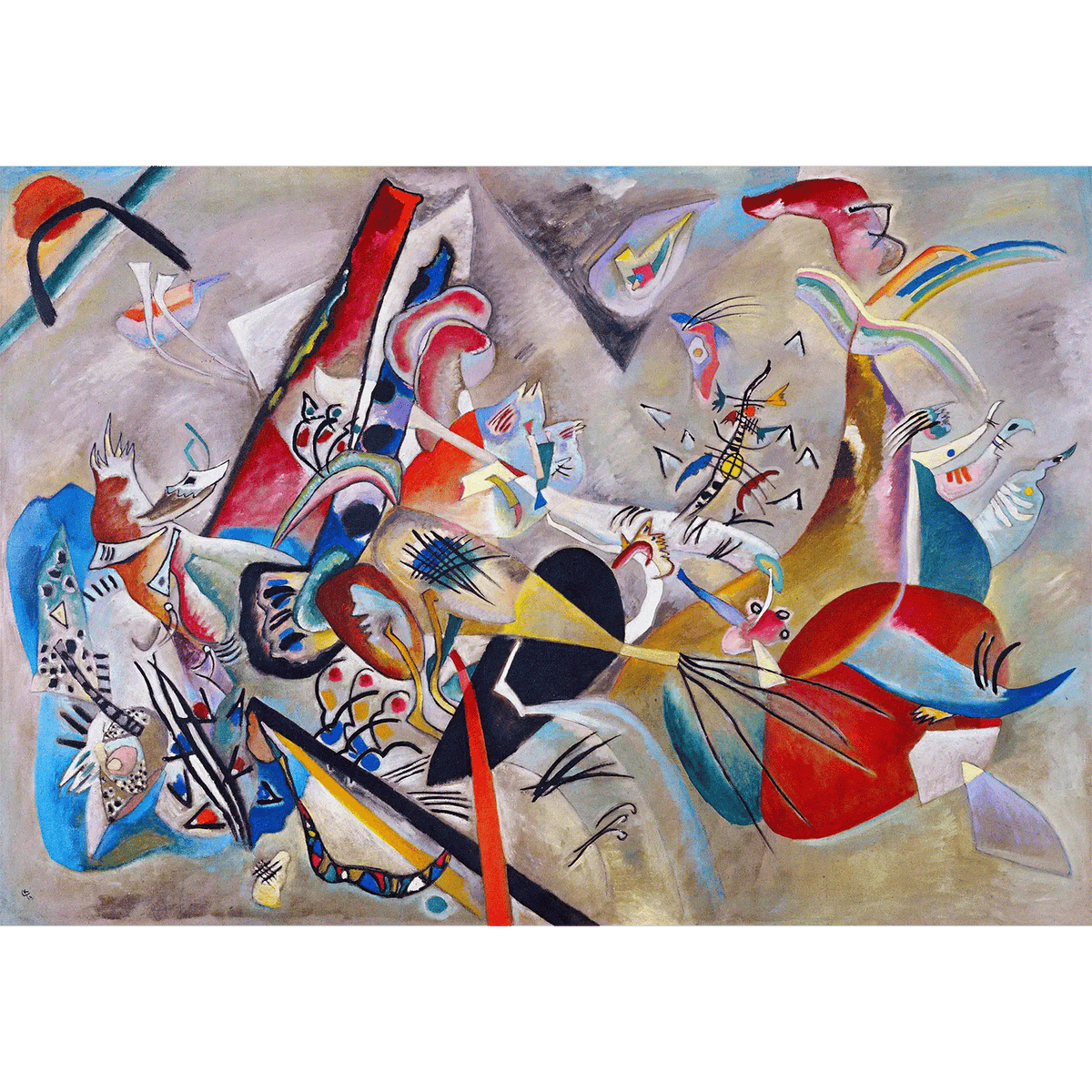 In Grey - Abstract Bauhaus by Wassily Kandinsky - Wall Art Rolled – The ...