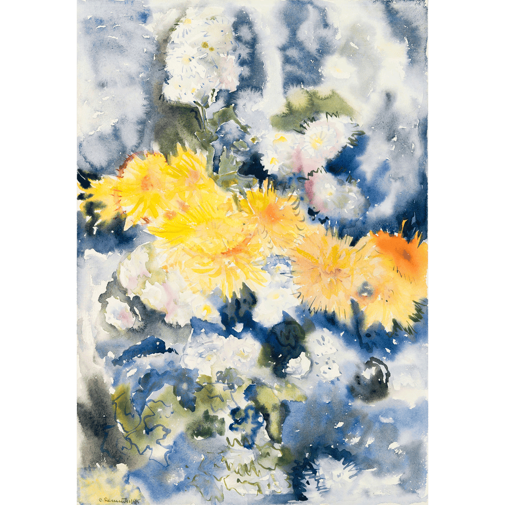 Yellow and Blue - Abstract by Charles Demuth