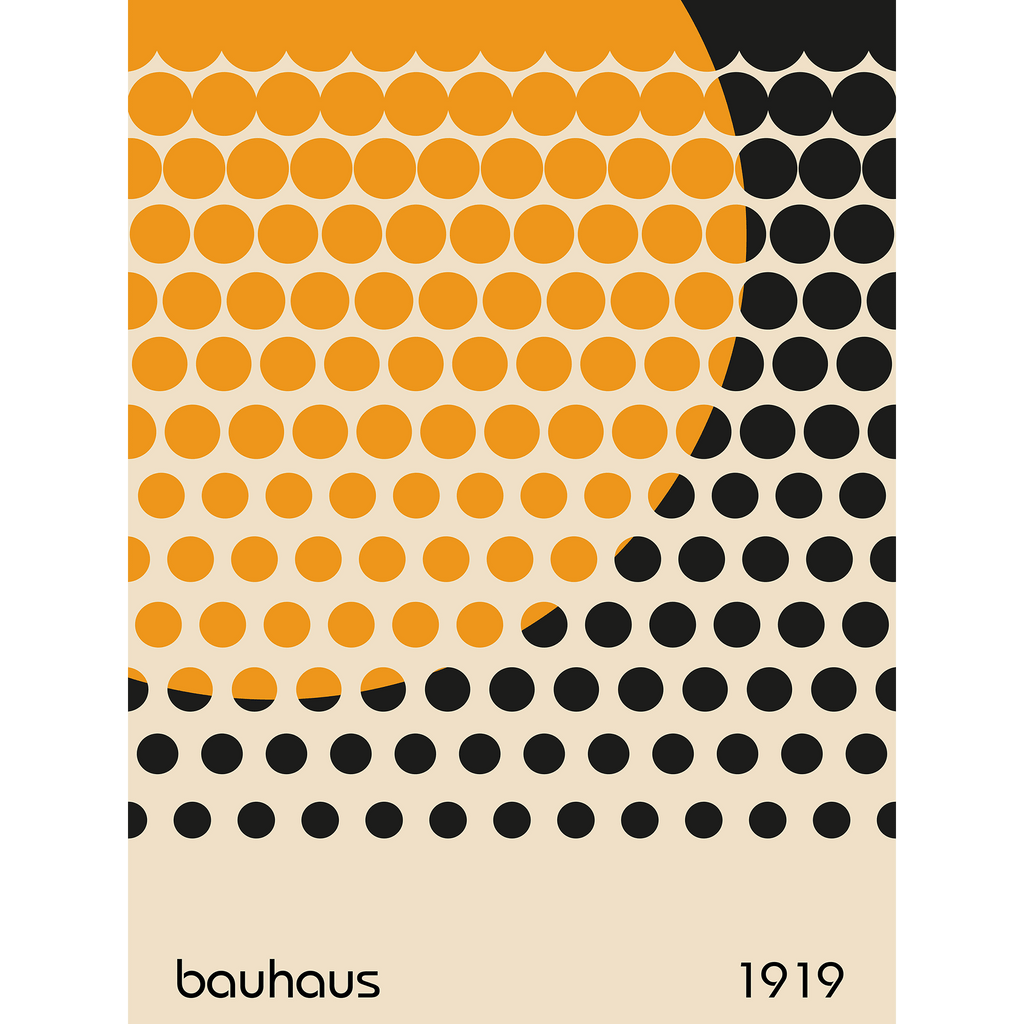 Bauhaus Circles on Circles Yellow 