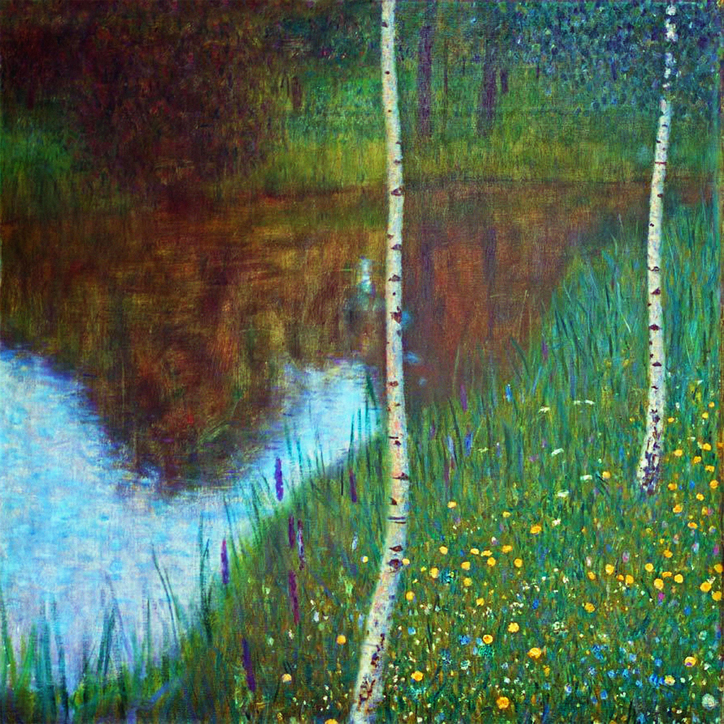 Lakeside With Birch Trees by Gustav Klimt 1901