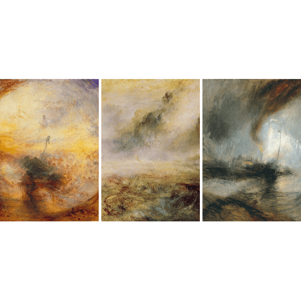 Seascape Storms - Set of 3 prints by J.M.W. Turner