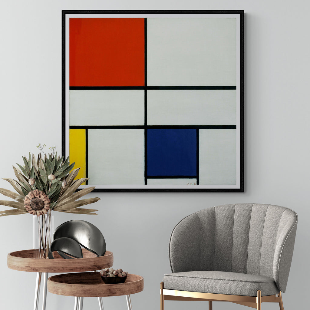 Piet Mondrian Composition - No.III with Red Yellow and Blue 