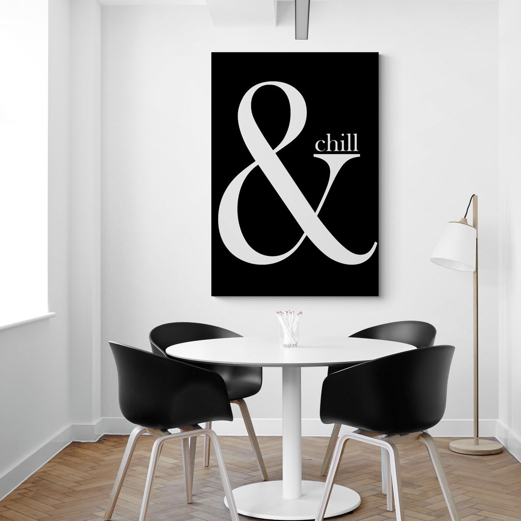 & Relax - Black Background - Home Décor Wall Art