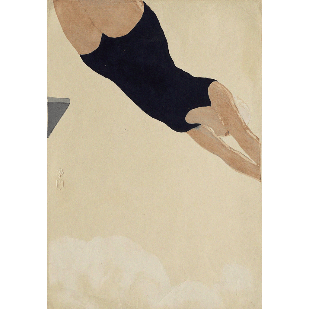Diving by Koshiro Onchi - Vintage Japanese Wall Art