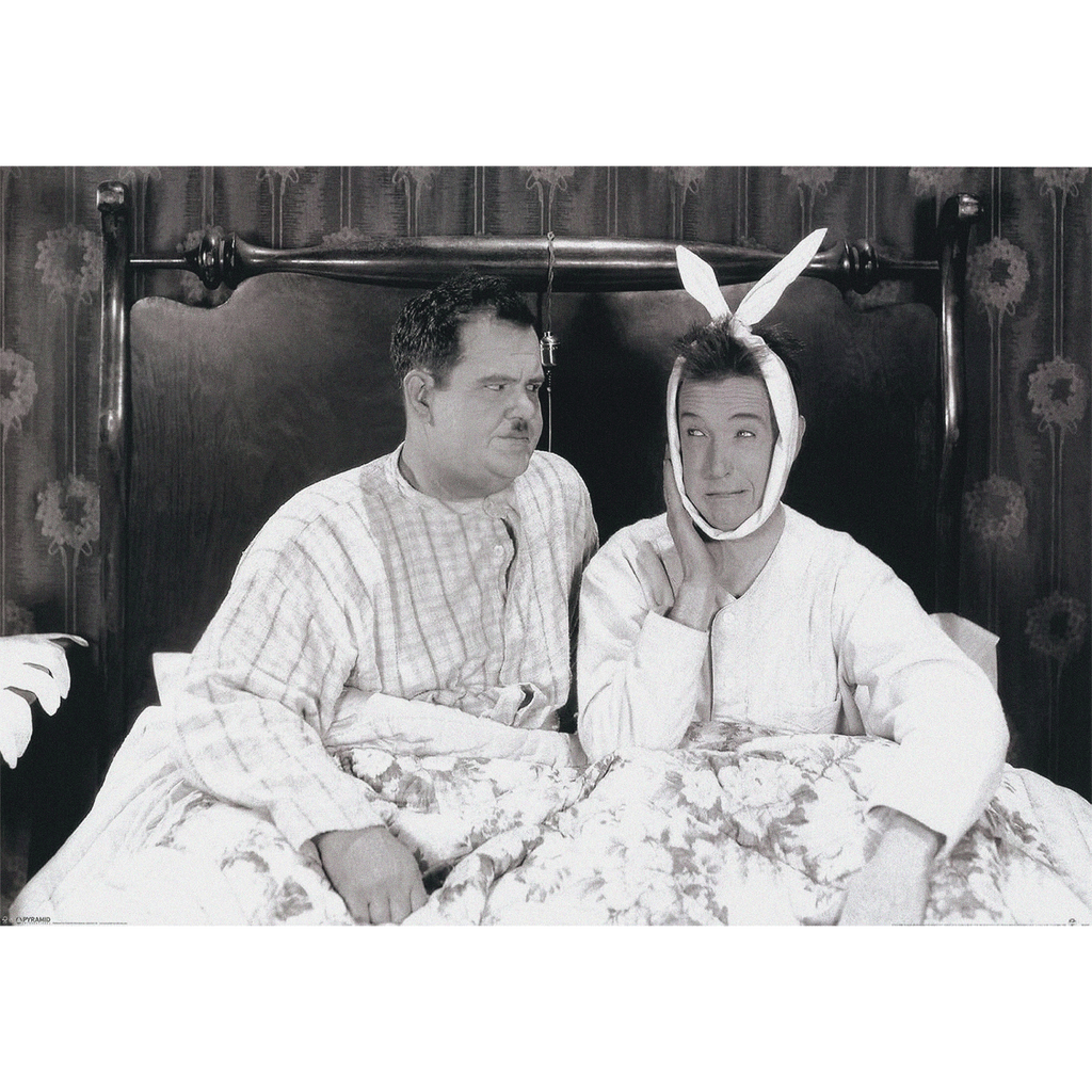 Laurel And Hardy In Bed