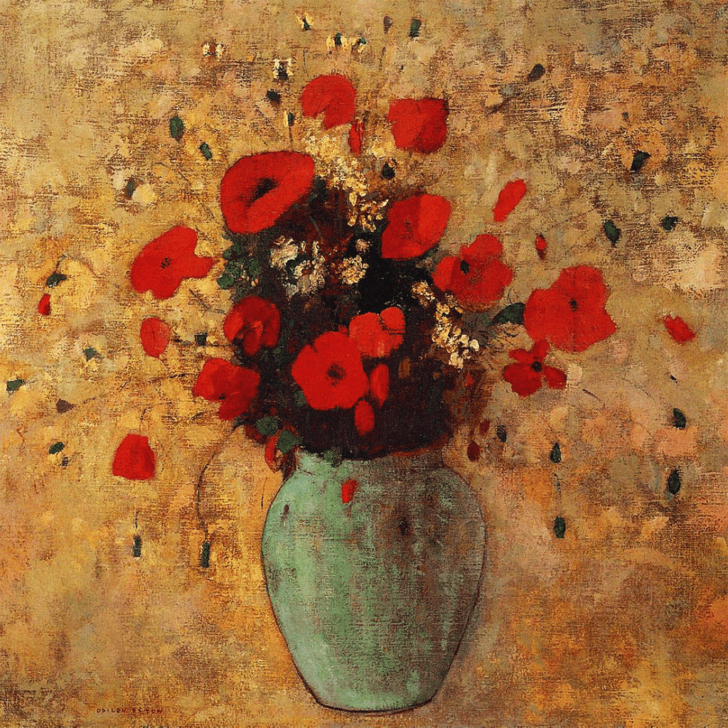 Vase Of Poppies by Odilon Redon