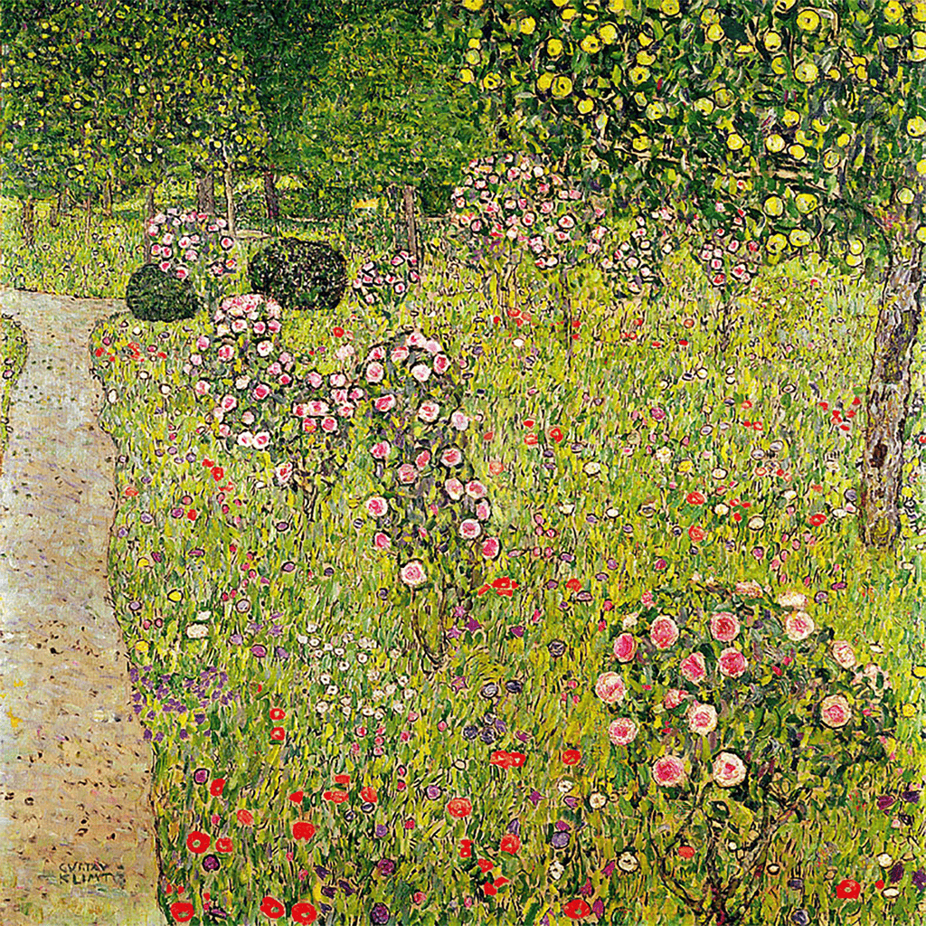 Orchard With Roses by Gustav Klimt