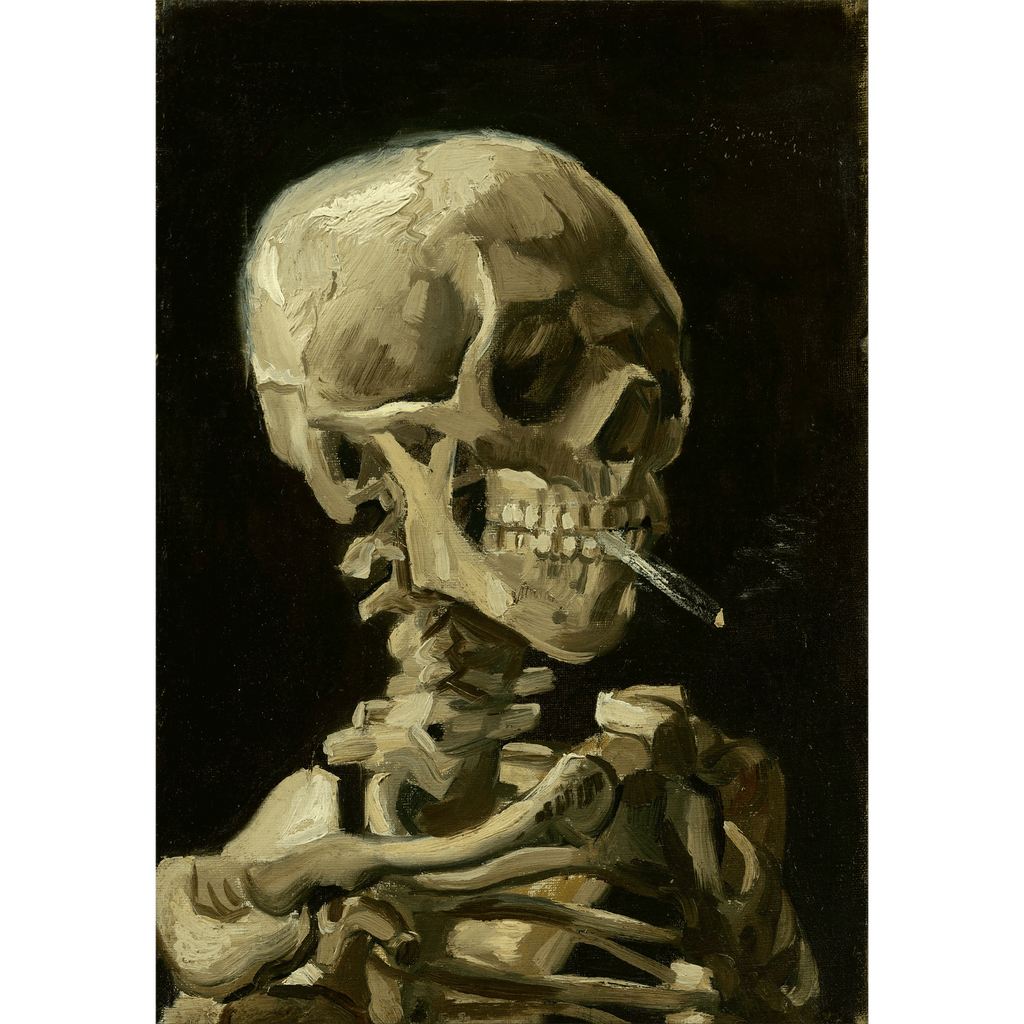 Skull of a Skeleton with Burning Cigarette by Vincent Van Gogh