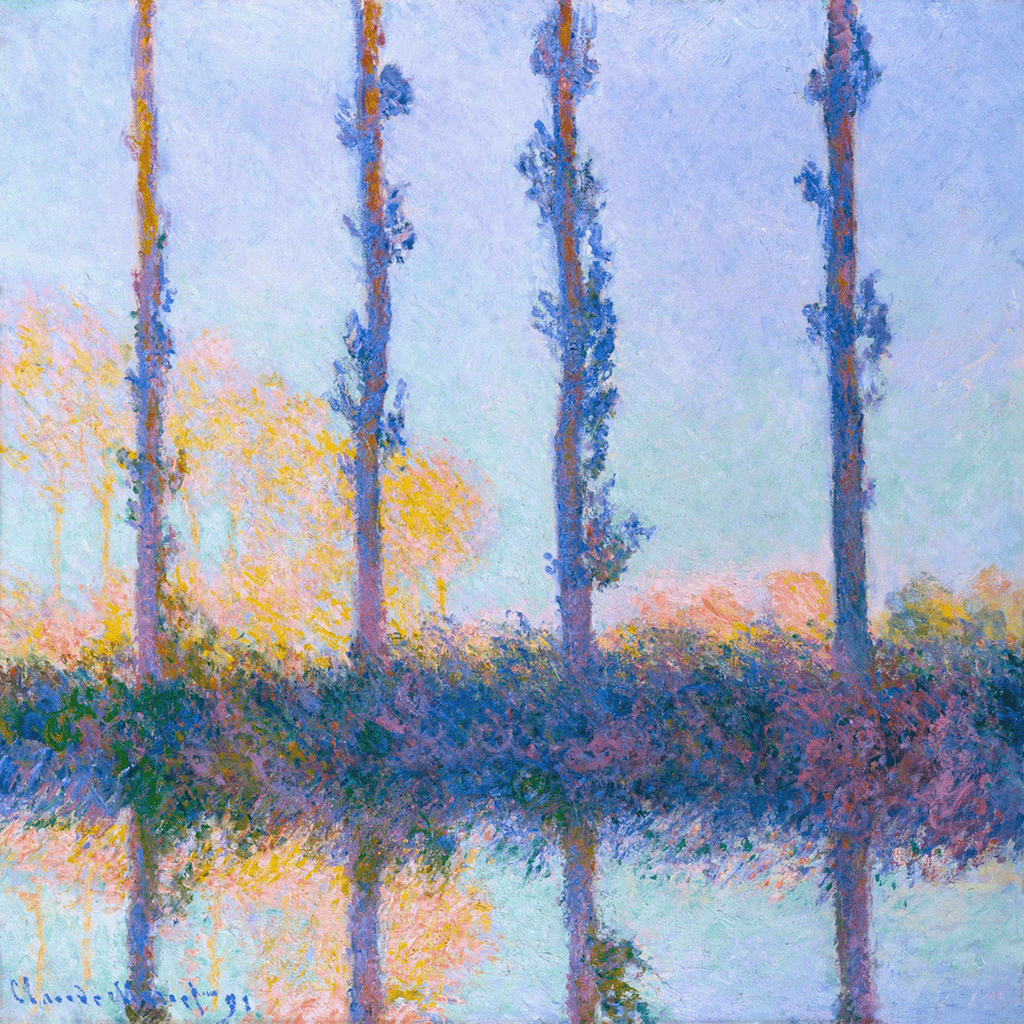 The Four Trees - Wall Art by Claude Monet 1891 