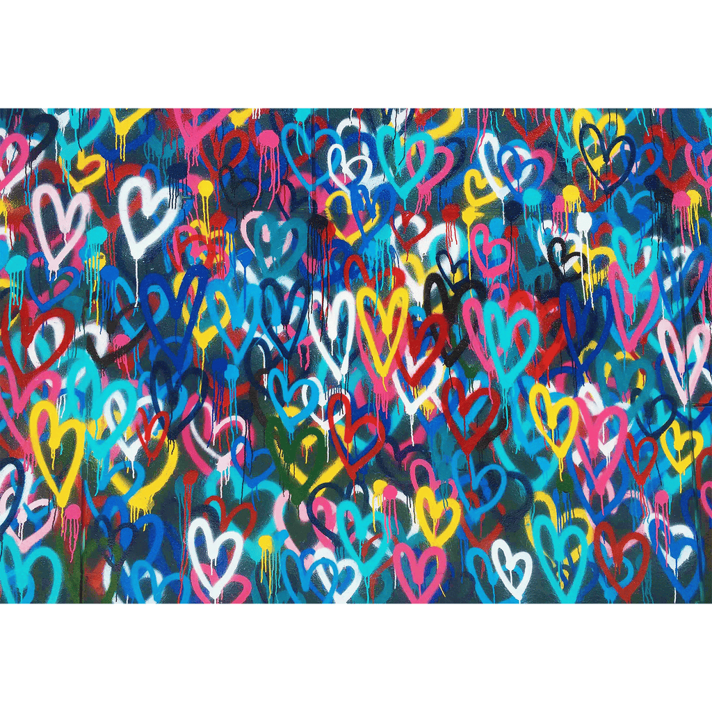 Love Hearts Graffiti - Wall Art