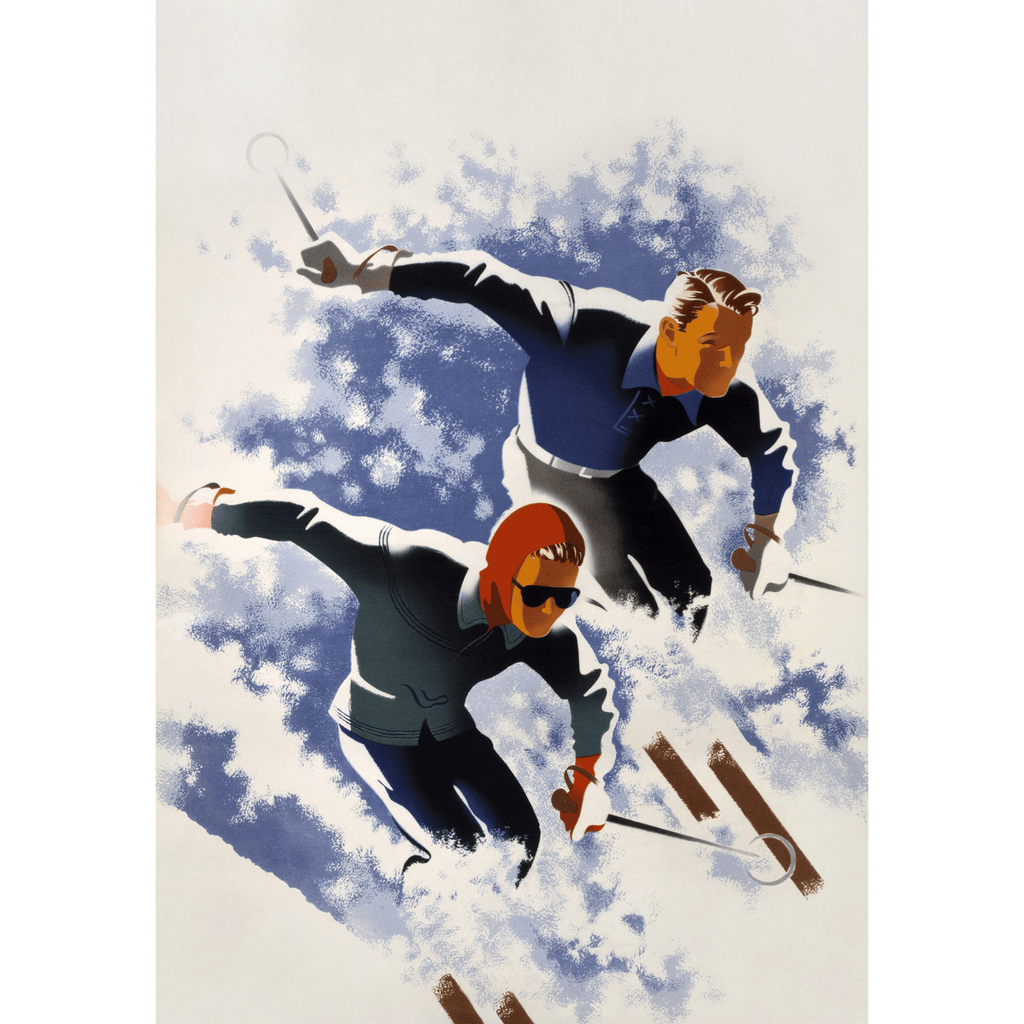 Vintage Ski Sport Wall Art by Joseph Binder 1947