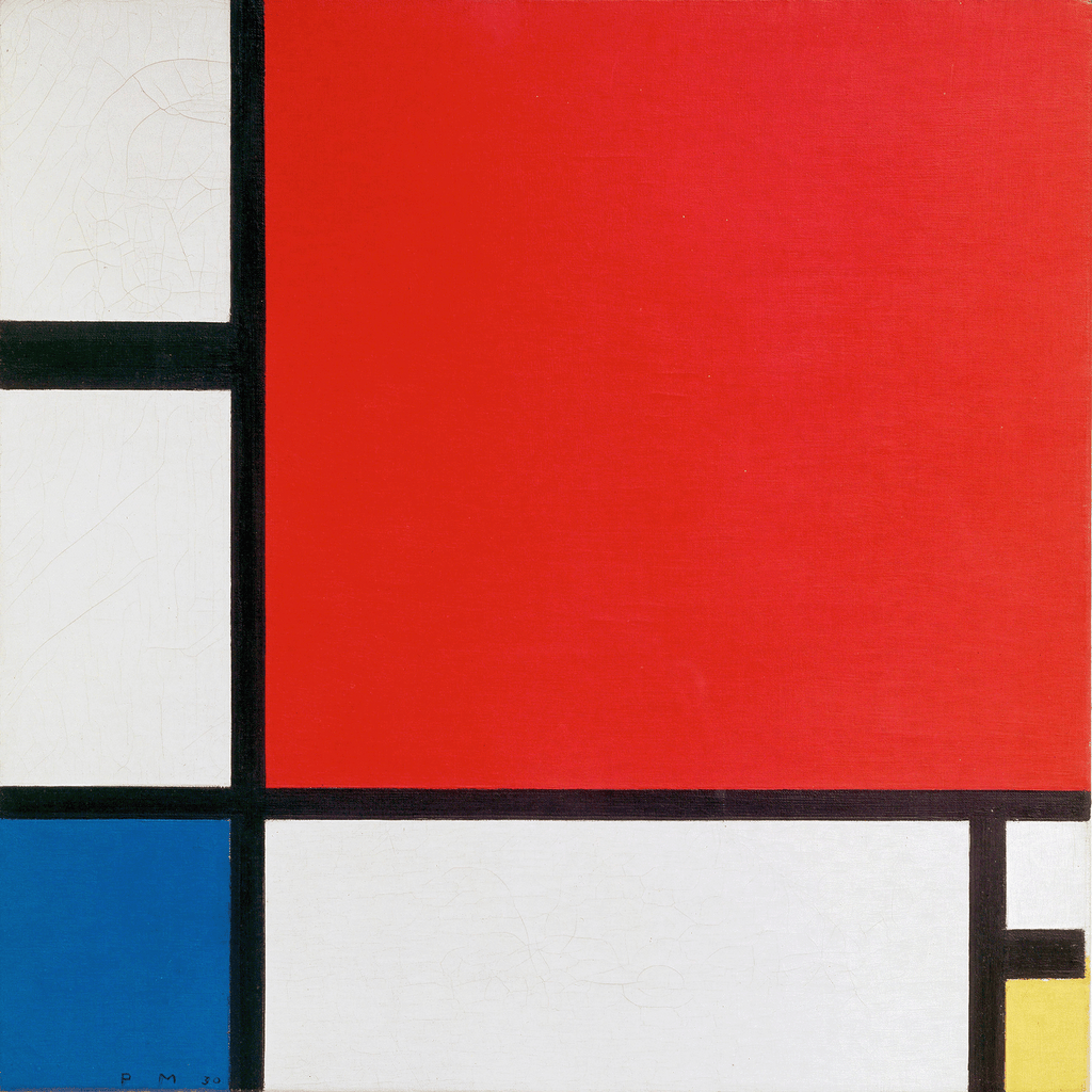 Composition II in Red, Blue, and Yellow - by Piet Mondrian 1930