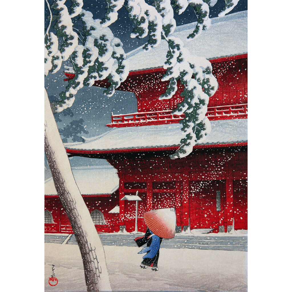 Snow Storm Japanese Art by Kawase Hasui