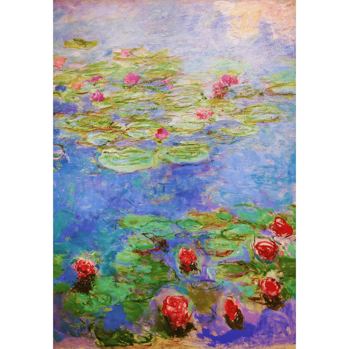 Water Lilies Red by Claude Monet - Wall Art – The Art Print Company