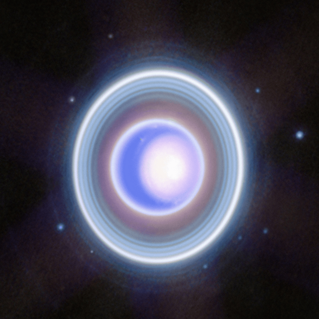 NASA James Webb Space Telescope - Uranus Close-up (NIRCam image)