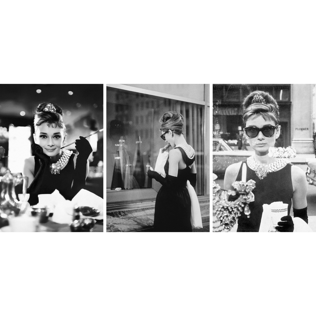 Audrey Hepburn - Breakfast at Tiffany's - Movie Art - Set of 3 Prints
