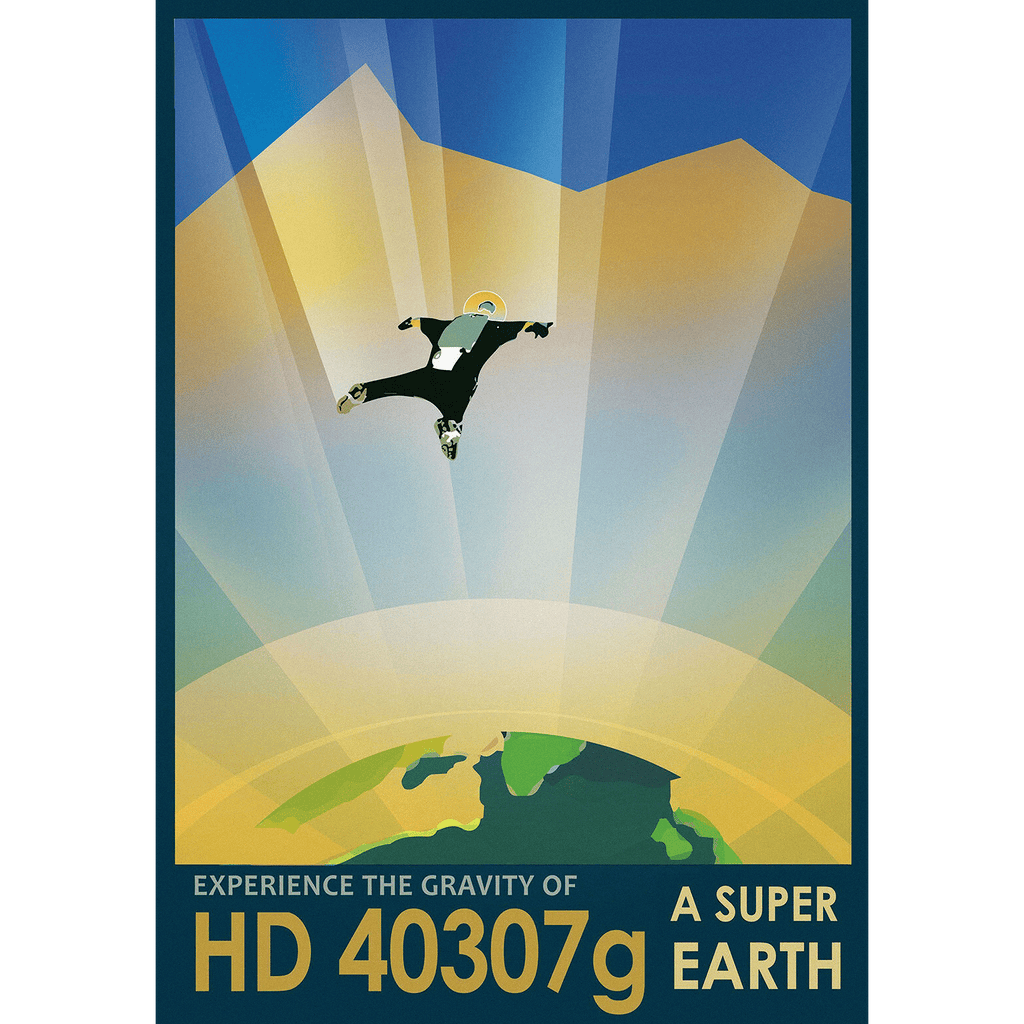 NASA Super Earth - Planet of the Future Traveller - Retro Wall Art