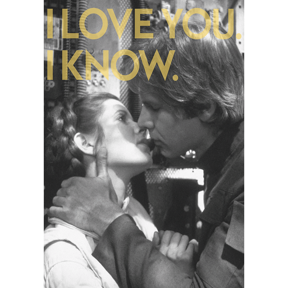 Han and Leia - I love you. I know - Movie Wall Art - Wall Art Rolled Canvas Print