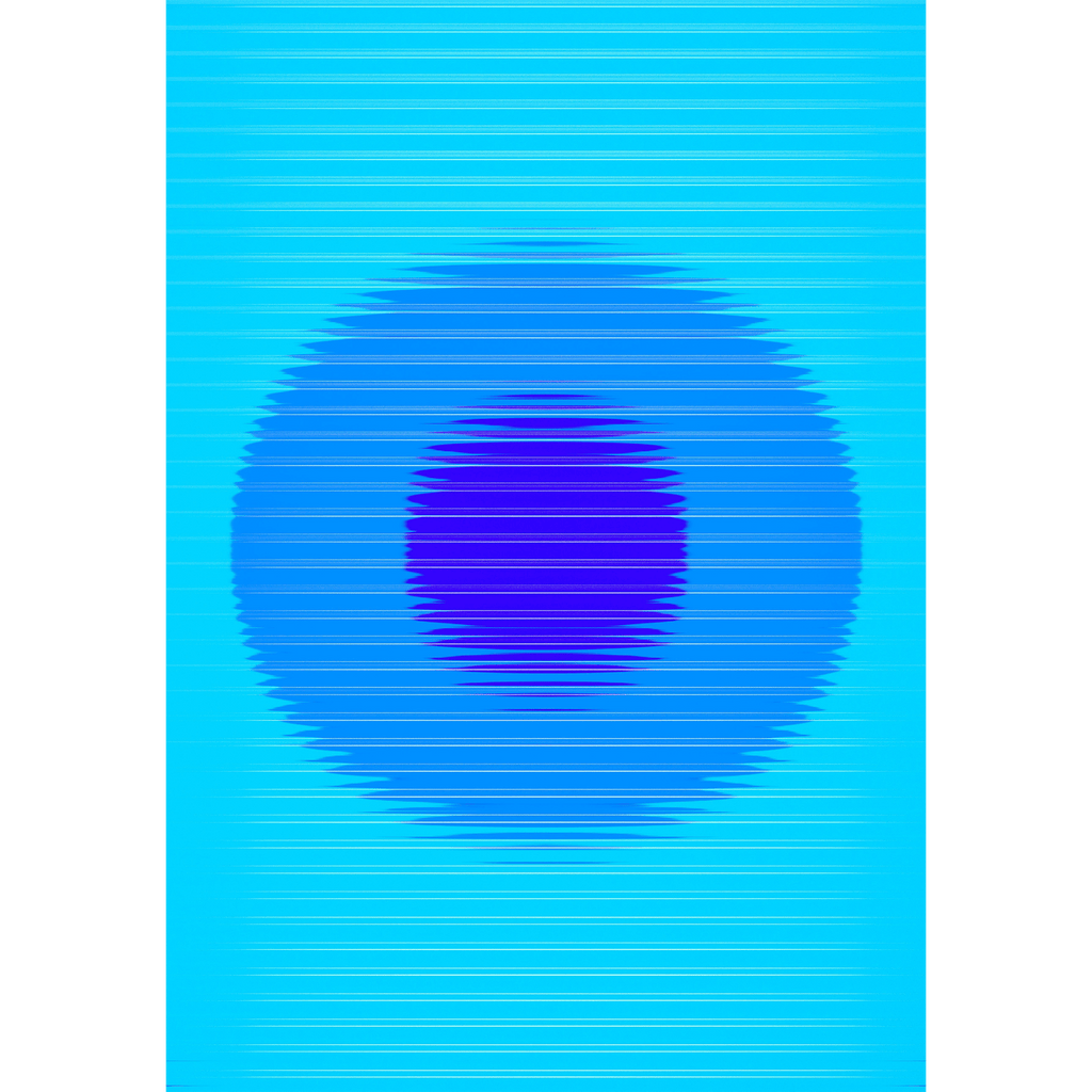 Blue Circles Abstract Minimal Wall Art