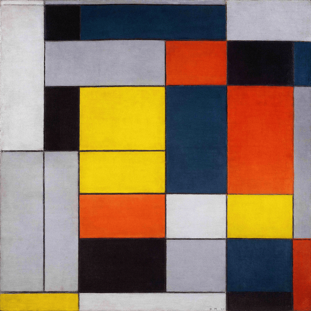 Piet Mondrian No VI Composition No II Wall Art