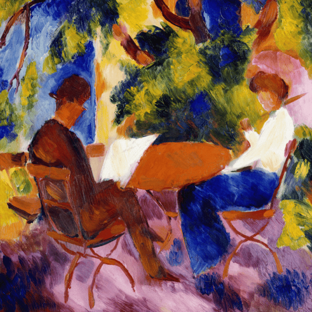 At The Table - Abstract by August Macke