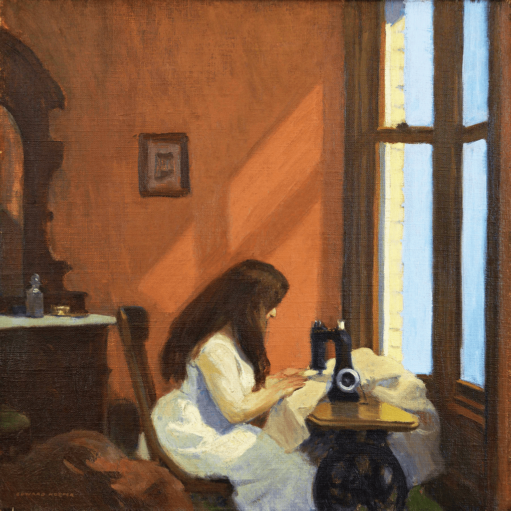 Girl At A Sewing Machine by Edward Hopper