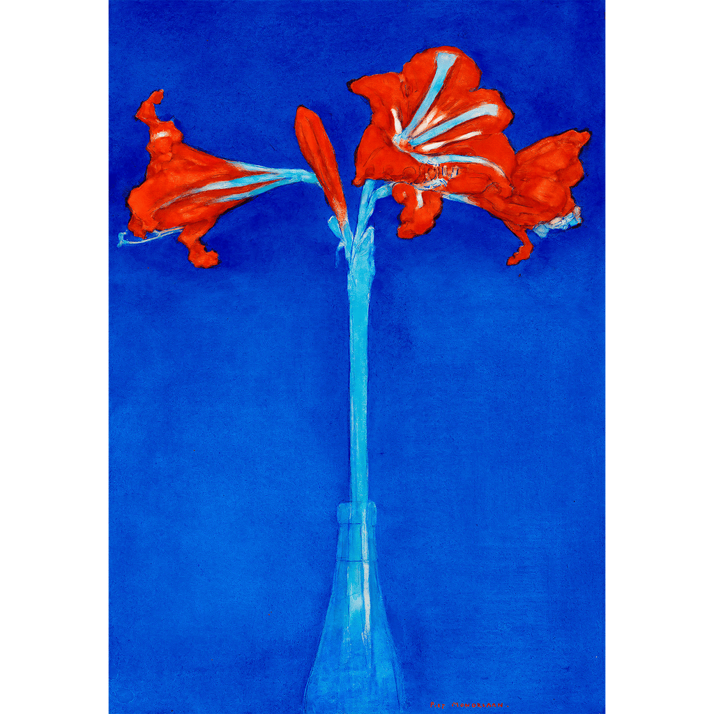 Amaryllis Flower Abstract by Piet Mondrian