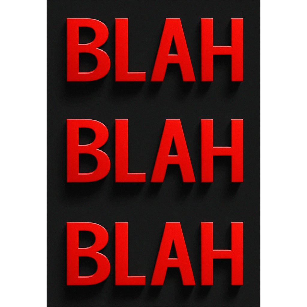 BLAH BLAH BLAH Typography