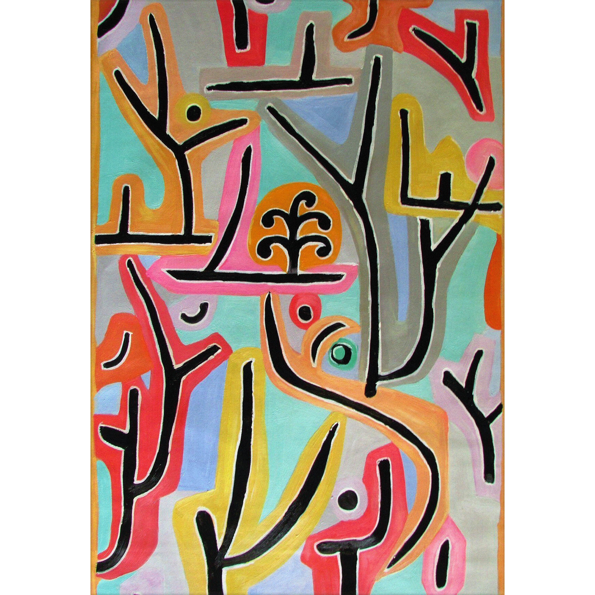 Abstract Surrounding Park near Lu - Abstract by Paul Klee 1938 - Wall Art Rolled – The Art ...