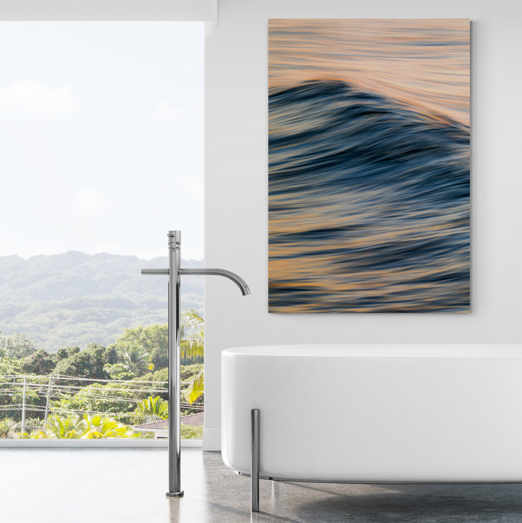 Moving Waves - Ocean Wall Art - Modern Art - Bathroom Prints  - Set of 3 Prints
