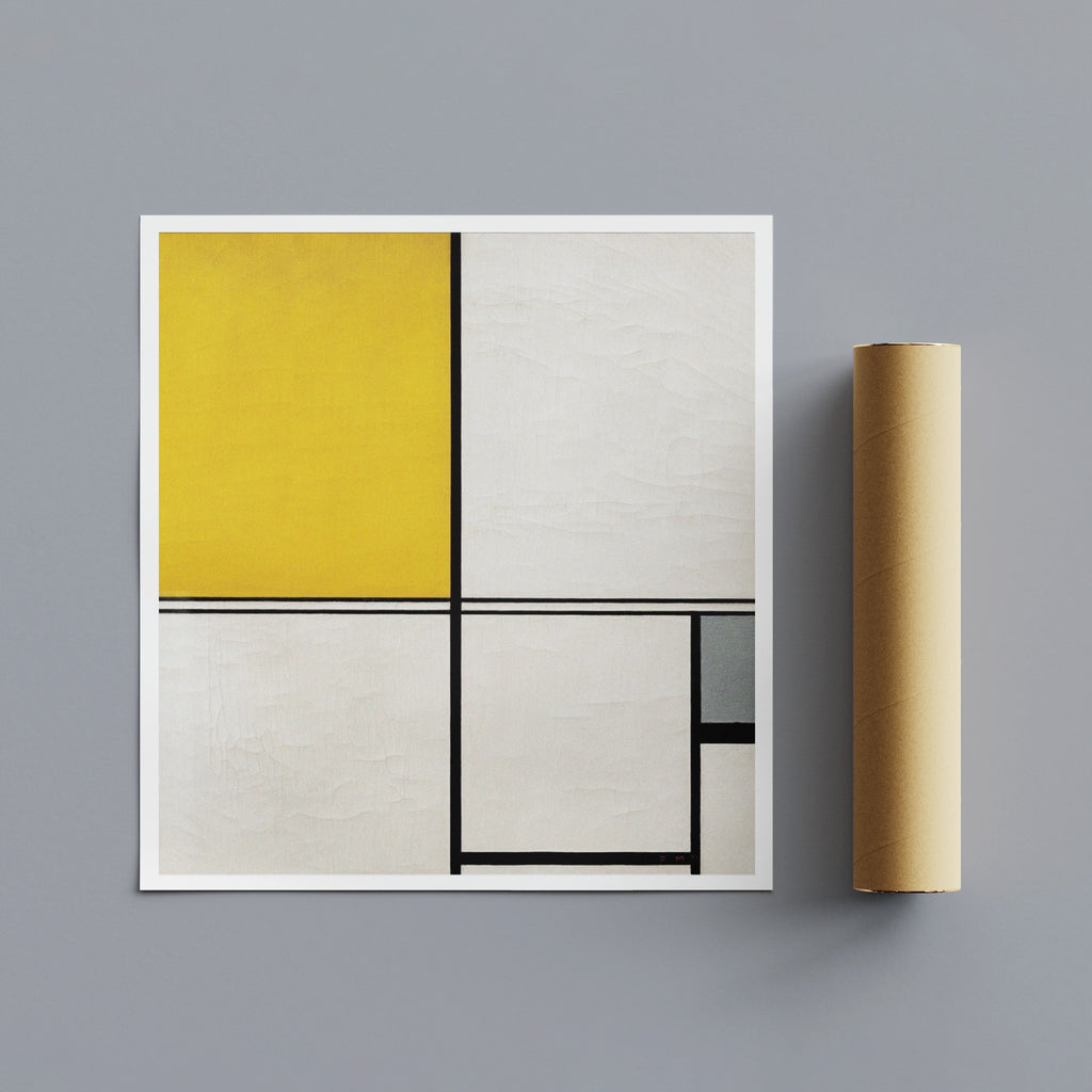 Piet Mondrian - Composition with Double Line and Yellow and Grey (Composition B) Wall Art