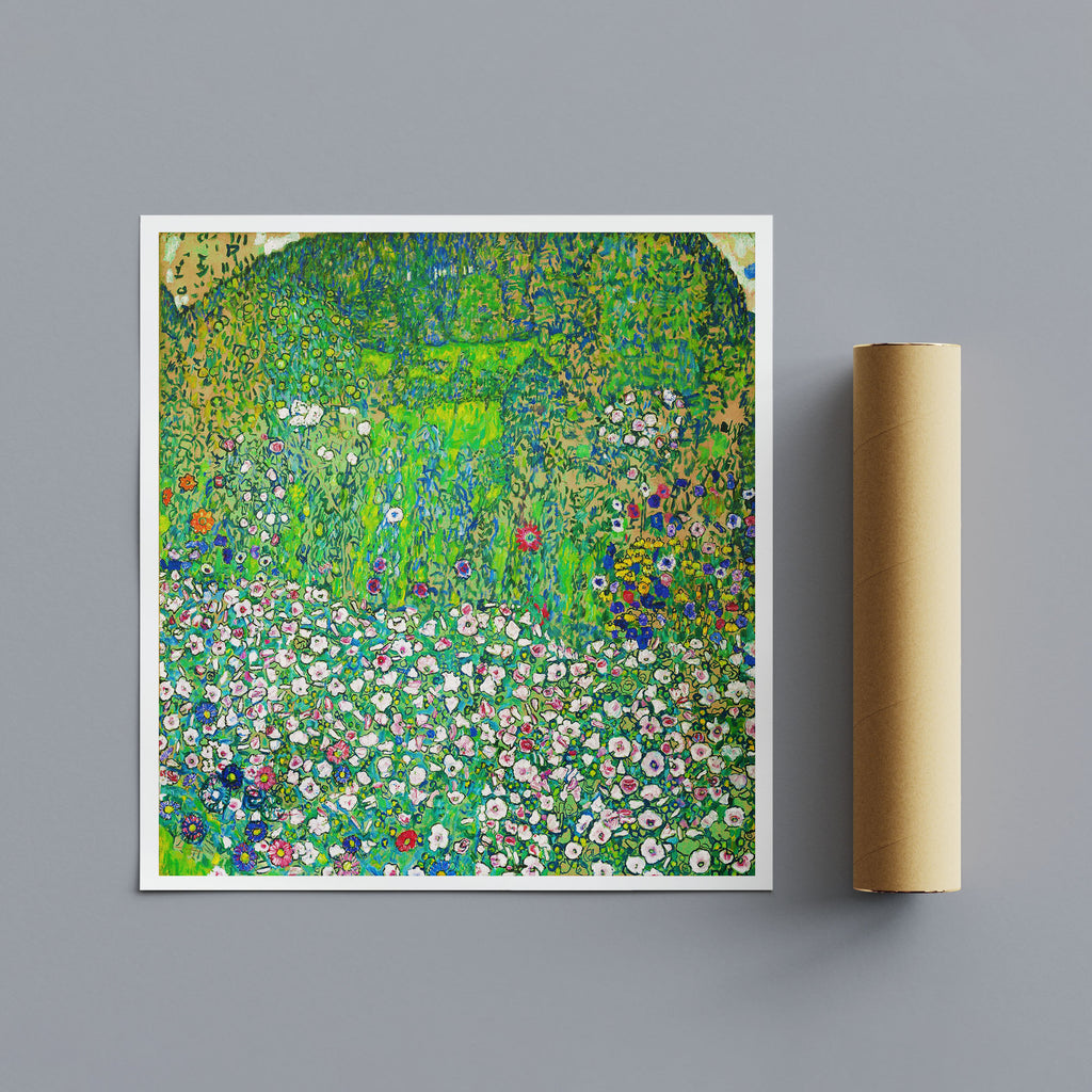 Garden Landscape With Mountain Top Abstract by Gustav Klimt