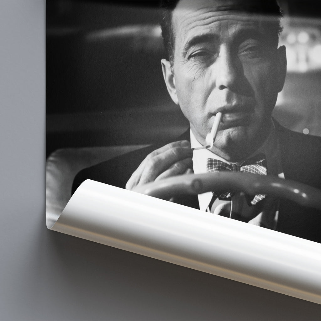 Humphrey Bogart Driving - Movie Art