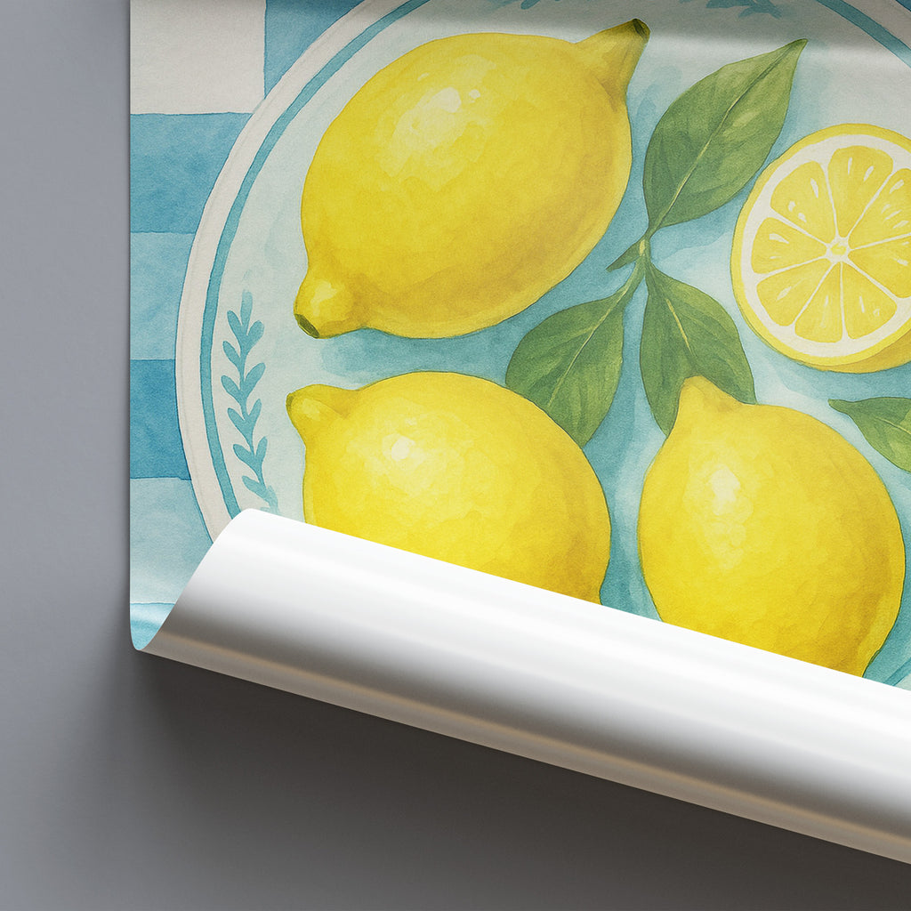 Lemon Painting Kitchen Wall Art