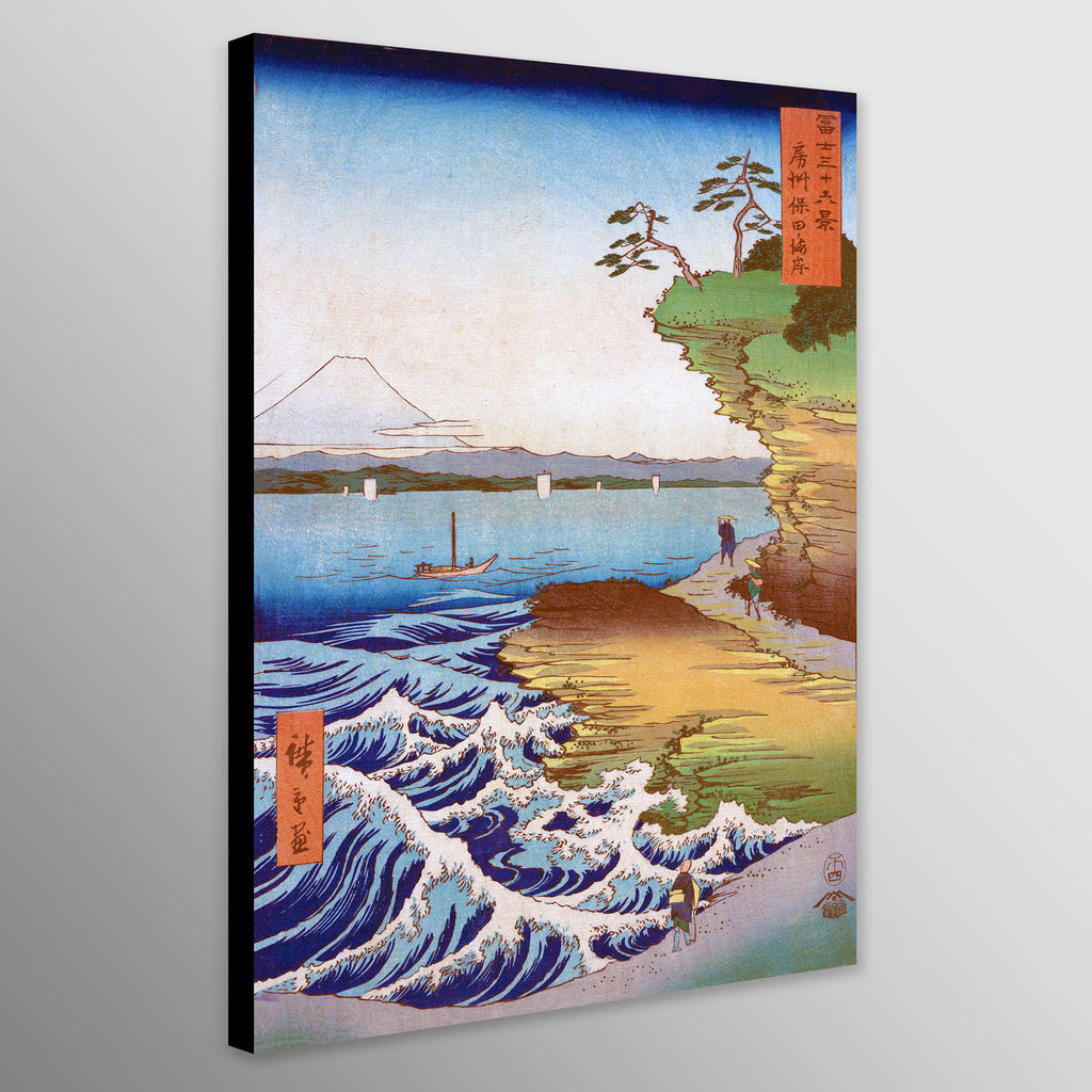 Seashore at Hoda, Province of Awa - Japanese Art by Utagawa Hiroshige