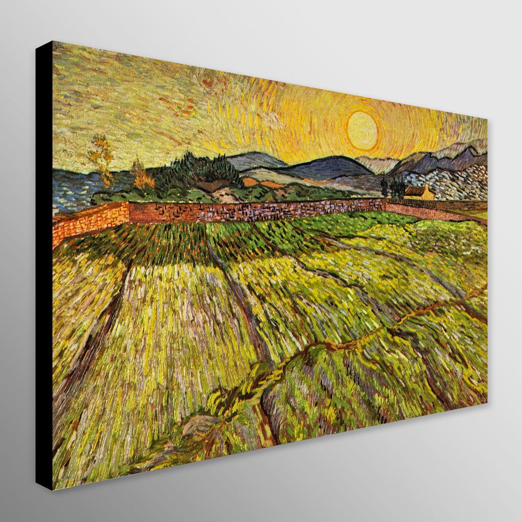 Enclosed Field with Rising Sun The Wheat Field by Vincent Van Gogh Wall Art