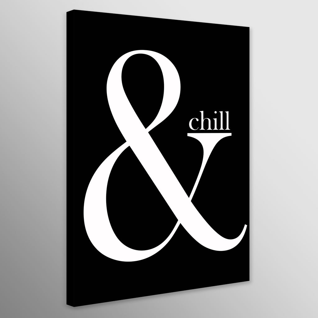 & Relax - Black Background - Home Décor Wall Art