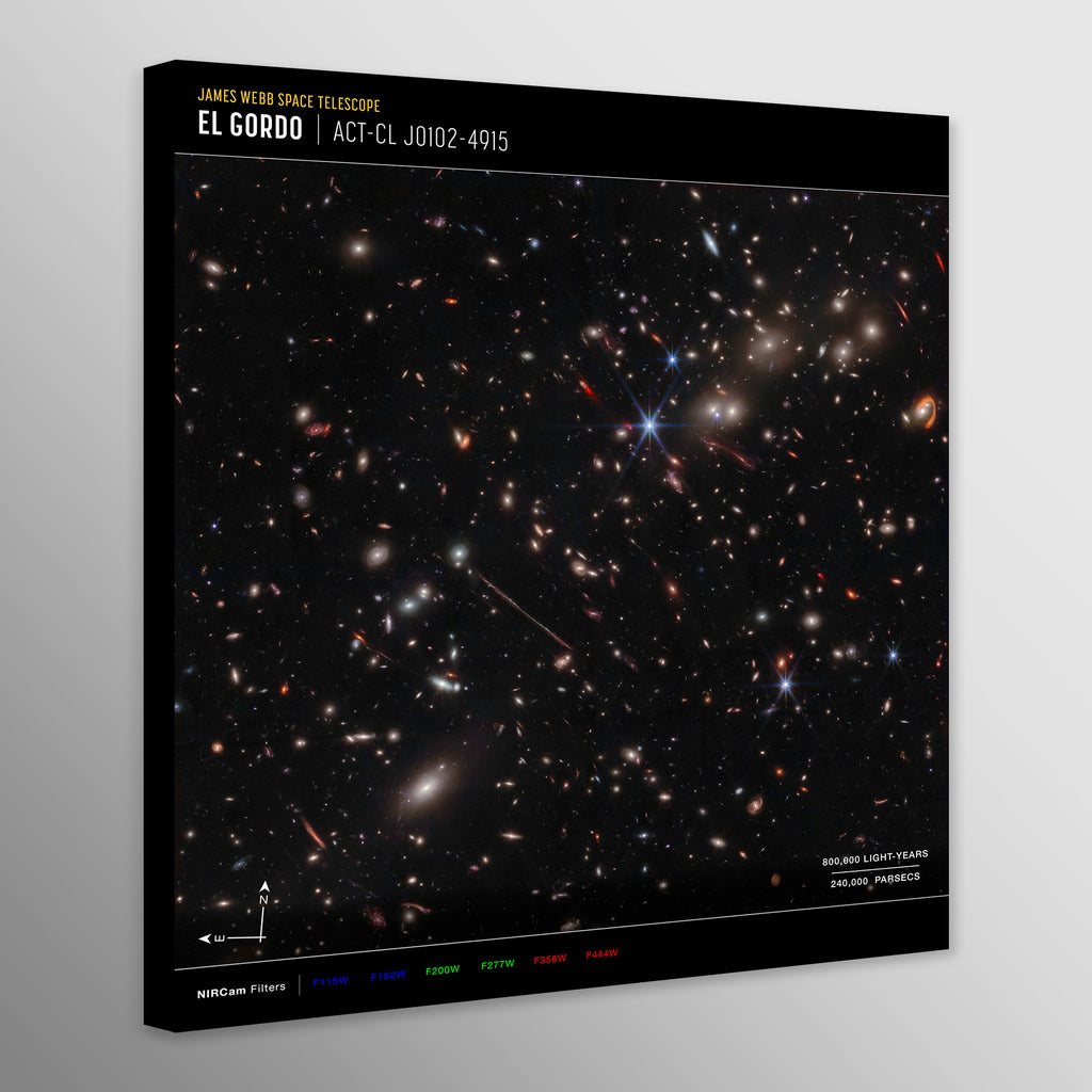 NASA - James Webb Telescope - El Gordo (NIRCam Compass Image) 