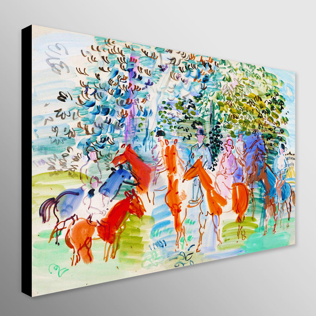 The Kessler Family On Horseback Abstract by Raoul Dufy
