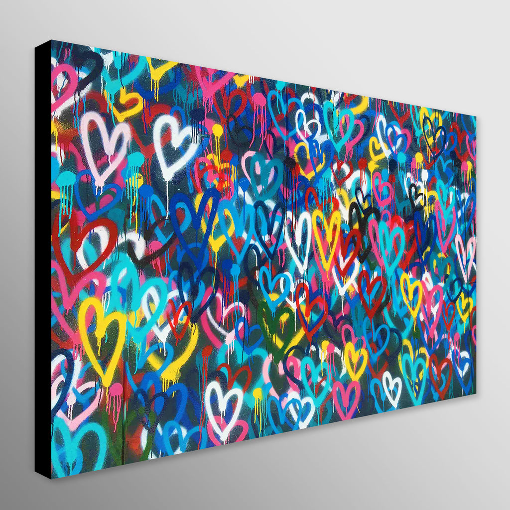 Love Hearts Graffiti - Wall Art