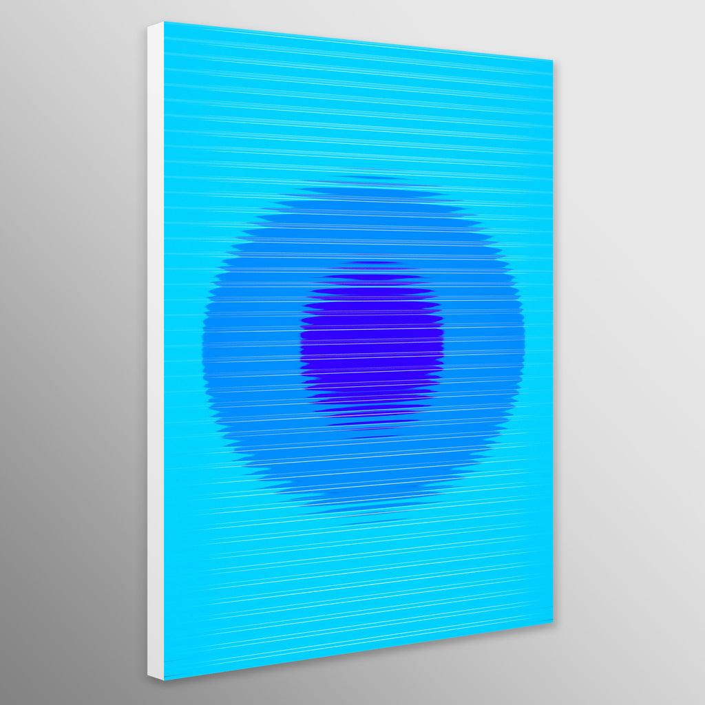 Blue Circles Abstract Minimal Wall Art