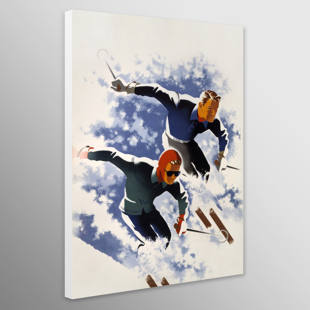 Vintage Ski Sport Wall Art by Joseph Binder 1947