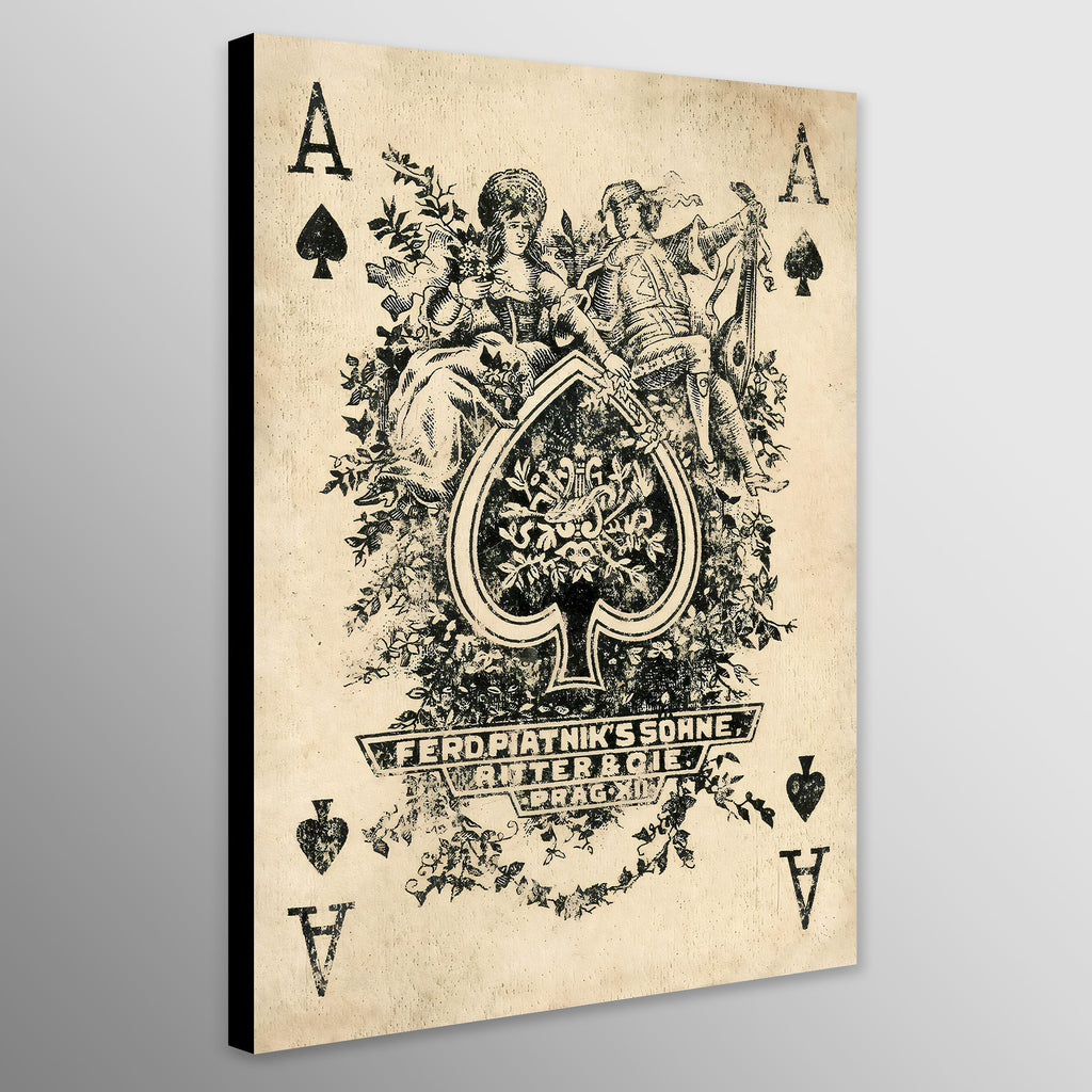 Ace Of Spades Vintage Playing Card