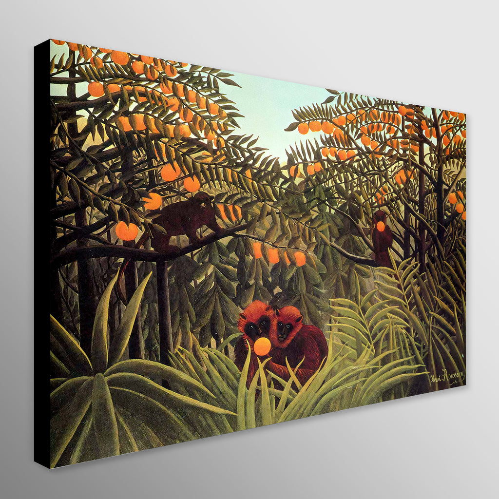 Apes In The Orange Grove by Henri Rousseau