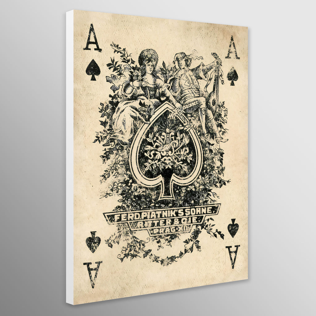 Ace Of Spades Vintage Playing Card